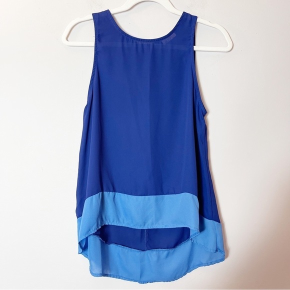 Tobi High Low Blue Tank Top Size XS NWOT - Picture 1 of 10